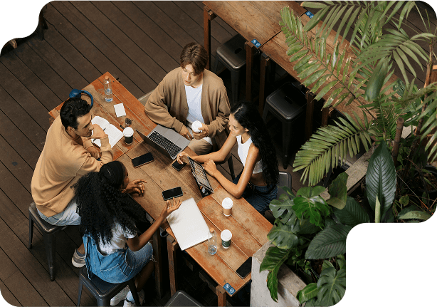 Group of people working together